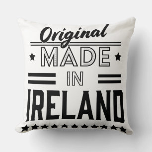 Coussin fait en Irlande beau logo rétro.