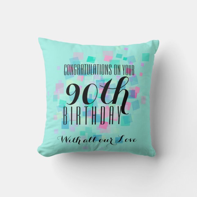 Coussin fait sur commande 3 anniversaire en bon (Recto)