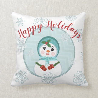 Coussin fait sur commande de femme de neige de