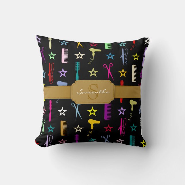 Coussin fait sur commande de monogramme de (Recto)