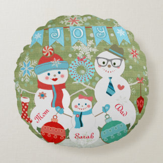 Coussin fait sur commande de Noël de famille de