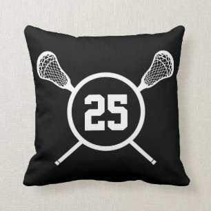 Coussin fait sur commande de nombre de lacrosse -