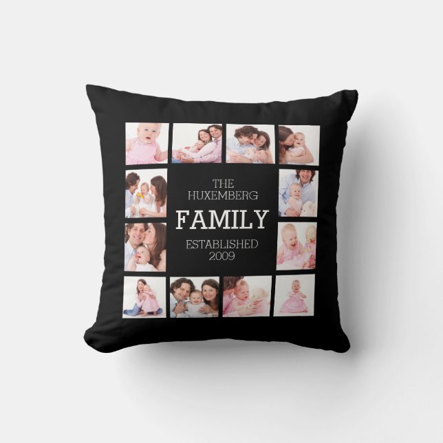 Coussin fait sur commande de photo de famille de (Recto)