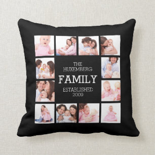 Coussin fait sur commande de photo de famille de