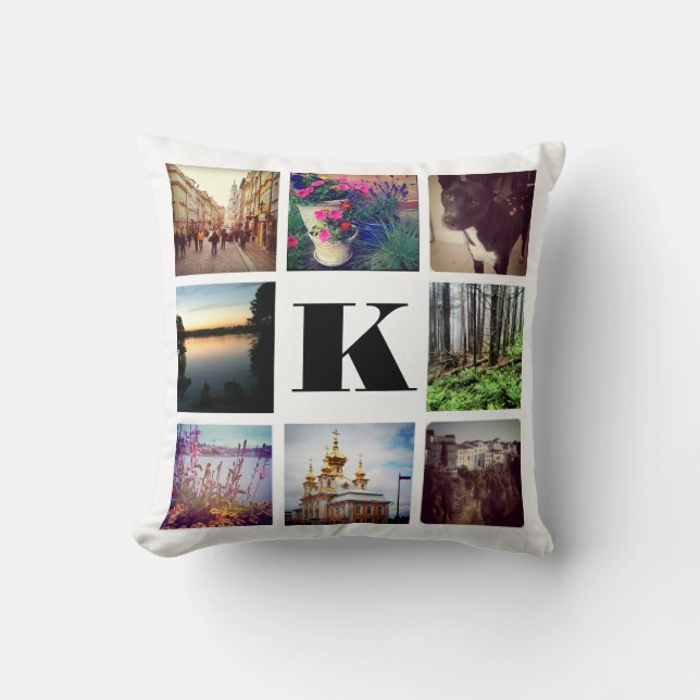 Coussin fait sur commande de photo d'Instagram du (Recto)