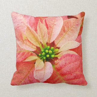 Coussin fait sur commande de poinsettia rose