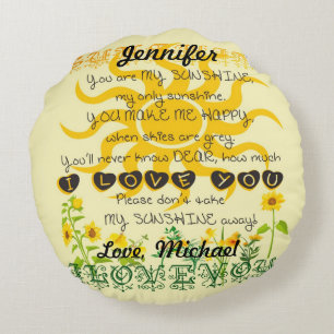 Coussin fait sur commande de soleil