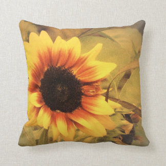 Coussin fait sur commande de tournesol