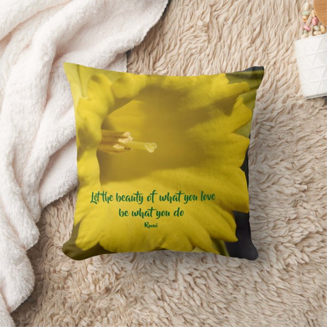 Coussin Faites ce que vous aimez Narcisse Citation Inspira (Couverture)