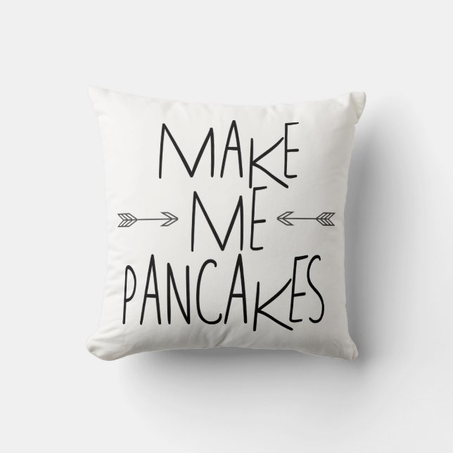 Coussin Faites-moi les crêpes - citation de flèche (Recto)