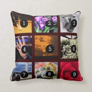 Coussin Faites votre propre album photos avec 9 images