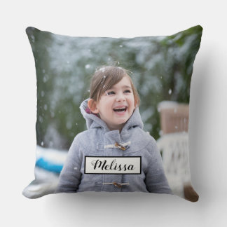 Coussin Faites votre propre photo et nom personnalisés
