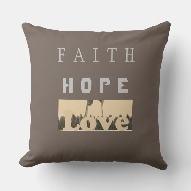 Coussin Faith Hope Love (Recto)