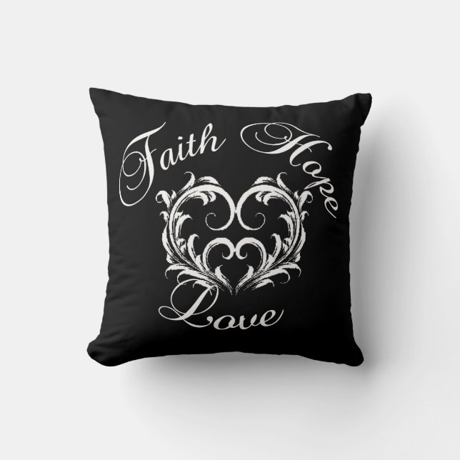 Coussin Faith Hope Love (Recto)