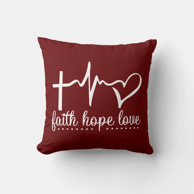 Coussin Faith Hope Love (Recto)