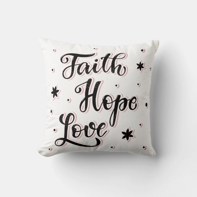 Coussin Faith Hope Love Thlow (Recto)