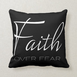 Coussin Faith Over Encouragement White