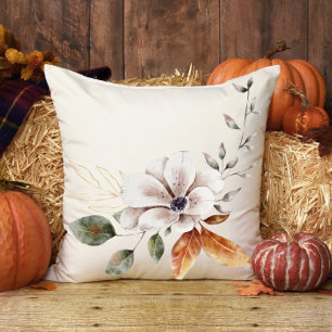 Coussin Fall Cottage Magnolia Feuilles Thanksgiving