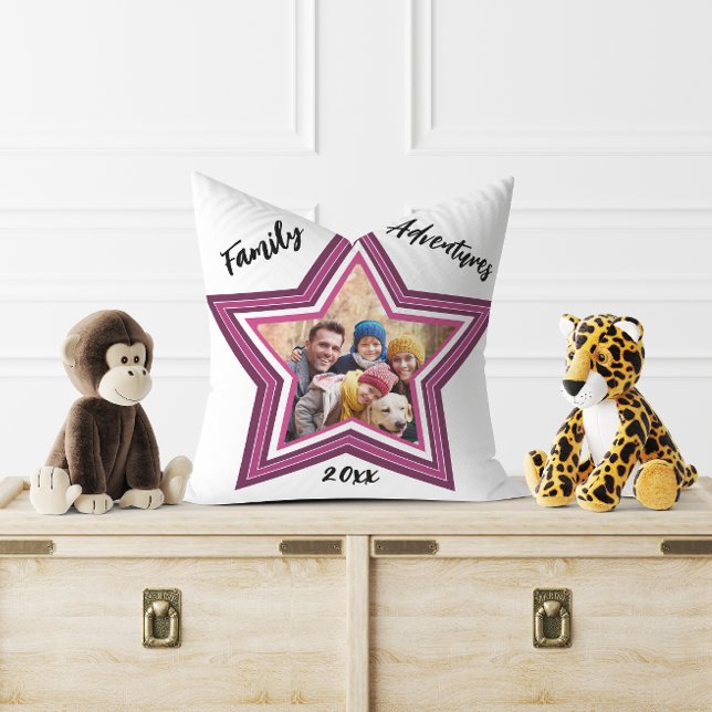 Coussin Famille aventures star photo (Créateur téléchargé)