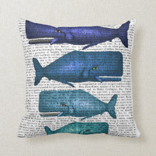 Coussin Famille Blue Whale