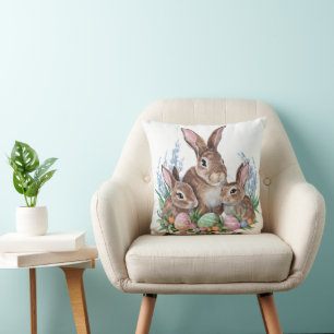 Coussin Famille Bunny de Pâques