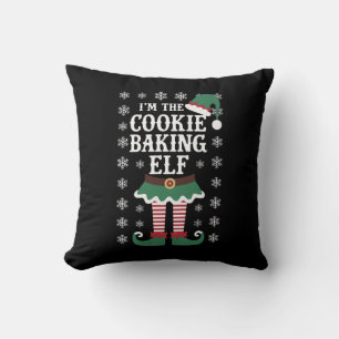 Coussin Famille Correspondant Le Cookie Baking Elf Noël