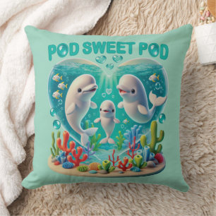 Coussin Famille de baleines "Pod Sweet Pod"