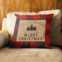 Famille de Campagne Rustique Joyeux Noël Carreaux