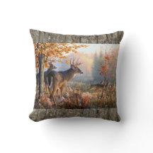 Famille De Cerfs Jouant Sur Le Terrain