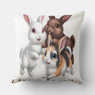 Coussin Famille de lapins