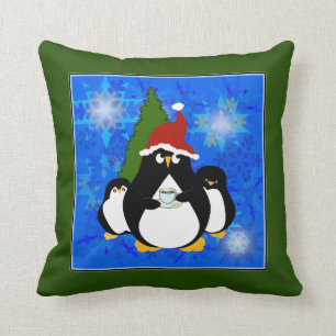 Coussin Famille de Pingouin Cute