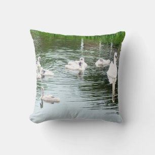 Coussin Famille des cygnes