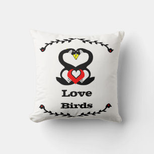 Coussin Famille d'oies Inséparables d'oies soyeux