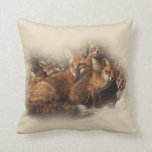 Coussin Famille Fox