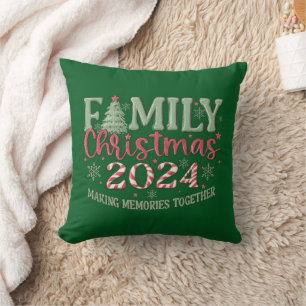 Coussin Famille Noël 2024 Mask Memories Together