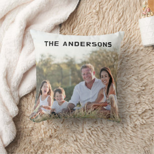 Coussin Famille photo complète personnalisée