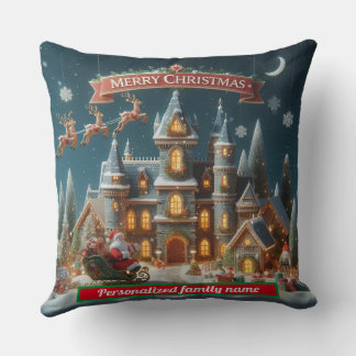 Coussin Famille SANTA CLAUS CHRISMAS COLORÉ JETER PILLOW