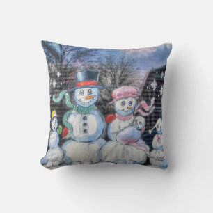 Coussin Famille Snowman