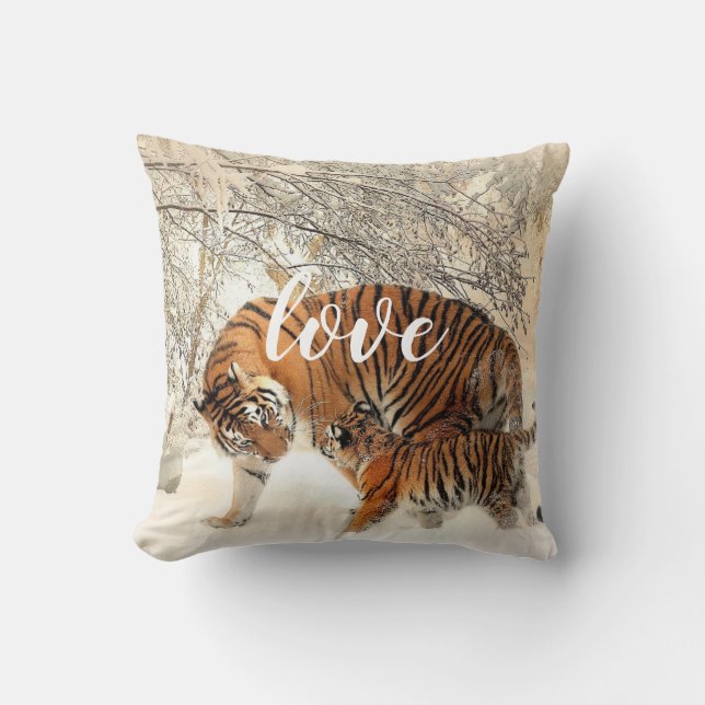 Coussin Famille Tiger (Recto)