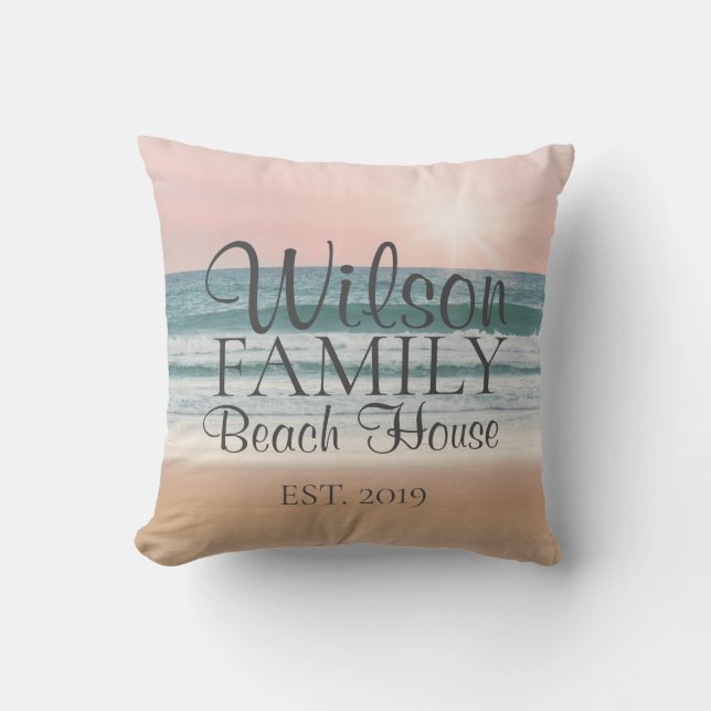 Coussin Family Beach House Summer Sunset (Recto)