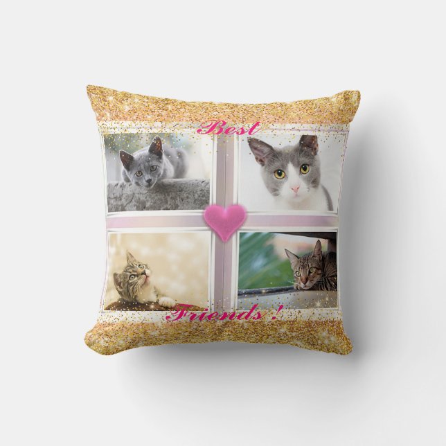Coussin Family Cats Populaire Cadeau Ajouter Votre Texte (Recto)