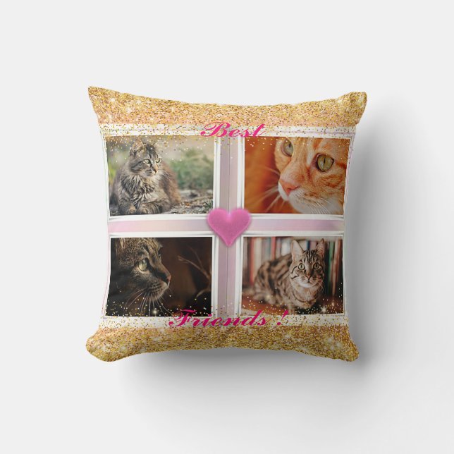 Coussin Family Cats Populaire Cadeau Ajouter Votre Texte (Recto)