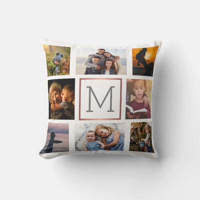 Coussin Family Photo Collage Monogram (Recto)