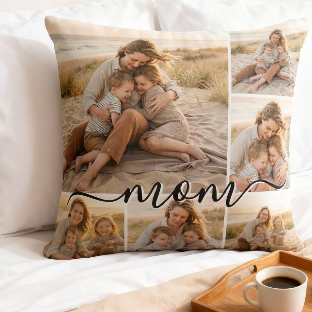 Coussin Family Photo Collage Mother Keepsake (Créateur téléchargé)
