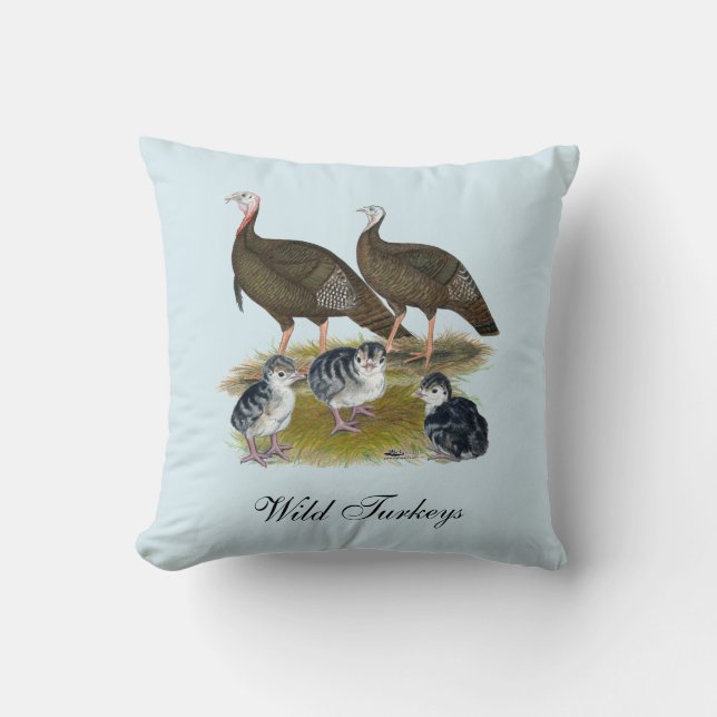 Coussin Family sauvage de Turkey (Recto)