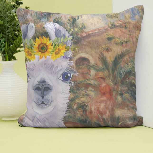 Coussin Fancy Llama et Renoir's Farmhouse (Créateur téléchargé)