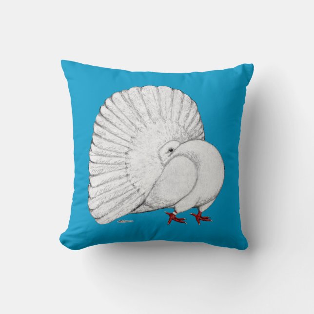 Coussin Fantail Pigeon White (Recto)