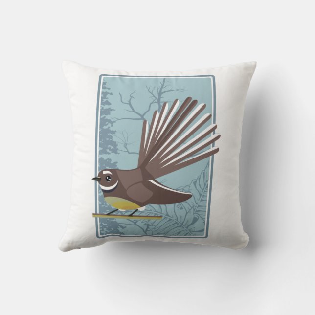 Coussin Fantail Piwakwaka (Verso)