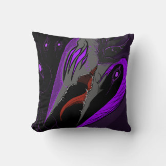Coussin Fantaisie d'anime sombre Art de corbeau et de démo