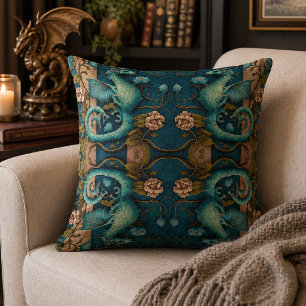 Coussin Fantaisie Médiévale Gothique Dragon